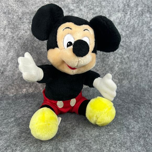 Vintage MICKEY MOUSE Plush 10”‎ Disneyland Walt Disney World Sitting - Picture 1 of 5